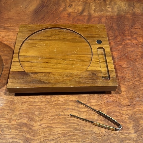 Atapco Teak Wood Covered Cheese Tray - Picture 4 of 8